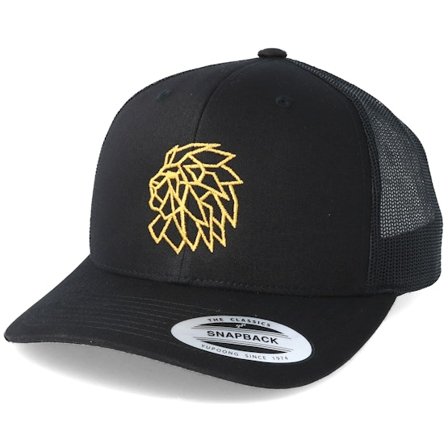 Lions - Černá trucker Kšiltovka - Head Logo Black/Gold Trucker @ Hatstore