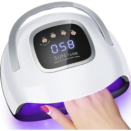 Negletørker 220W Profesjonell UV LED-negllampe med 4 timere og automatisk sensor UV-lampe for gelnegler Avtakbar herdelampe Gel Neglelakklampe