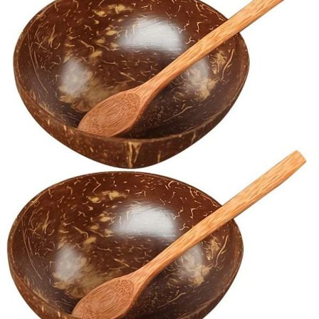 Kokosnøddeskaller sæt af 2 - plastikfri alternativ -