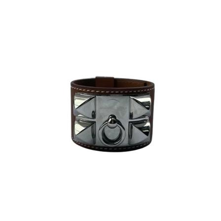 Hermès Vintage Pre-owned Læder armbnd Brun, Dame Vintage Smykker, Størrelse: ONE Size