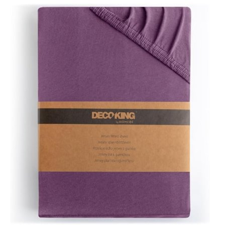 Dra-på-lakan 180*200*30cm 100% kammad bomullsjersey Mjukt dra-på-lakan Lila