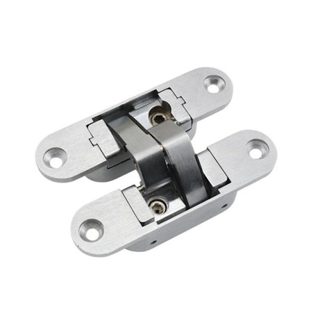 1 Usynligt hængsel - 3D aluminium. Rustfrit stål.