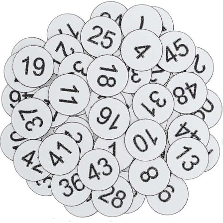 Plastnummerlapper Graverte Nummererte Lapper ID-lapper Nøkkelmerker uten Hull - WELLNGS