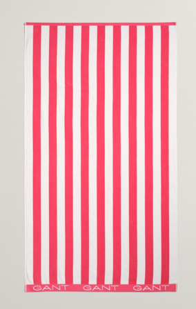 GANT Strandhåndkle BlockStripe Watermelon-Red 100x180