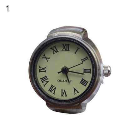 Eksklusiv vintage-stil rund form kvarts analog fingerring ur til daglig brug