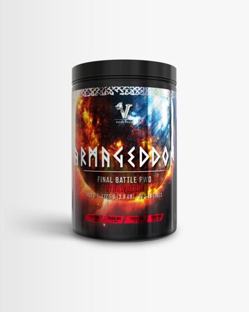 PWO - 2 kg - Strawberry - Viking Power Armageddon - Komplett Pre-workout, Prestationshöjare