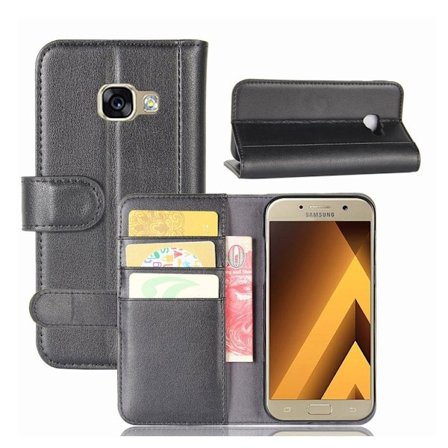 Samsung Galaxy A5 (2017) Udsøgt etui i ægte læder - Sort