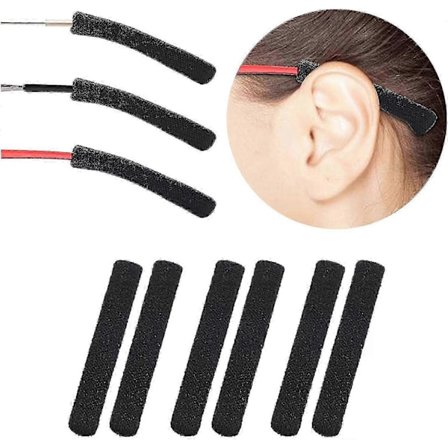 3 Par Myke Strikkede Bomullsbriller Stangtupper Hylseholder, Sklisikre Elastiske Komfort Brilleholdere Puter for Briller s20241