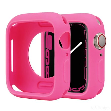 Apple Watch Series 10 46mm Silikoni Suojakotelo Candy Color Iskunkestävä kellon suojus - Barbie Vaaleanpunainen