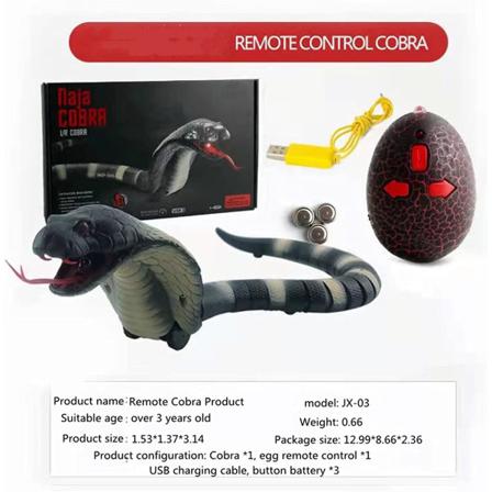 Fjärrkontroll Snake Toy Snabbrörlig Fake Rattlesnake (svart)