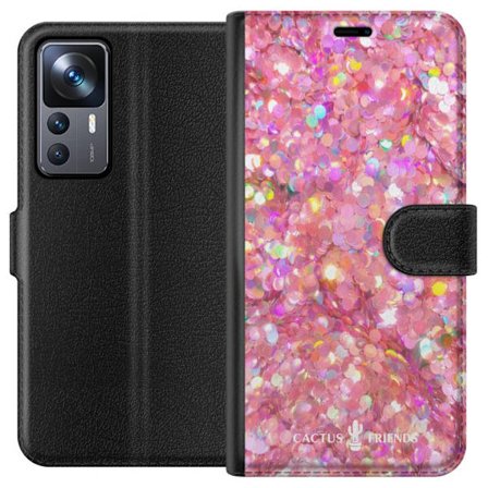 Yhteensopiva Lompakkokotelo Xiaomi Xiaomi 12T Pro Cactus and Friends – PinkGlitter