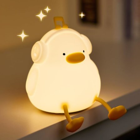 Ankan yövalo, söpö ankkalampun, valaiseva ankka, himmennettävä yövalo lapsille, silikoninen yövalo, söpö huonekoriste, söpöt lahjat lapsille tytöille 