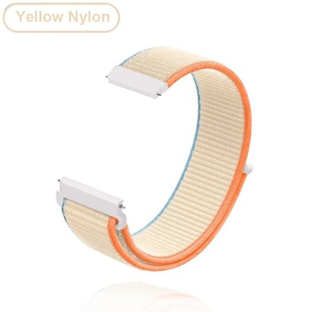 Nya 18 mm 20 mm 22 mm remmar för Garmin Venu 2S Armband Vivoactive 3 4S 4 Forerunner 245 645 Galaxy Watch 4 Classic 42 46 mm Milk White Nylon