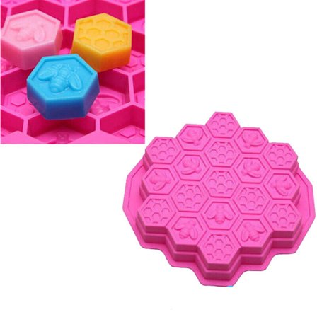 1 ST Silikonform för Choklad med 19 Cell Bi-Honungskaka