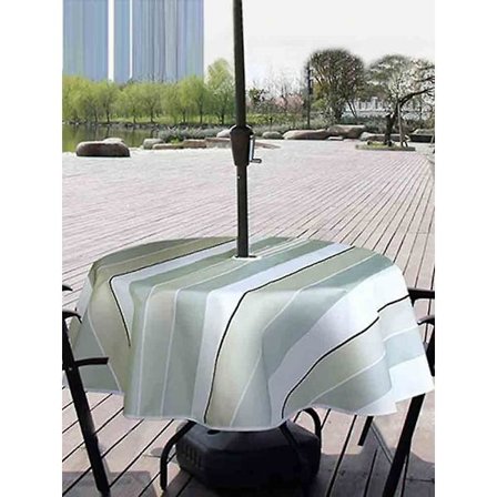 Terrasse uteplass utendørs duk regn og fettbestandig med paraplyhull glidelås duk, Glidelås duk med paraplyhull Maskinvaskbar duk