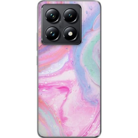 Kompatibelt Mobilskal till Xiaomi Xiaomi 14T Pro Abstrakt pastellfärgad marmorkonst med flytande akryleffekt i rosa, blått och grönt för modern in