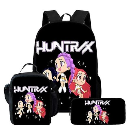 K-Pop Demon Hunter Rygsæk Skuldertaske Madkasse Penalhus Skolerygsæk-FF- 3PCKH019