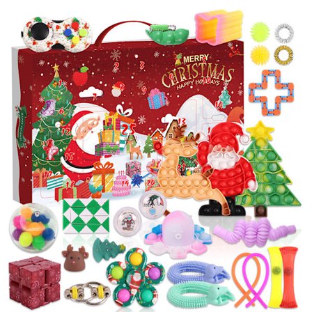 24-dages nedtælling til adventsjulegave, stressreducerende juleblindboks, den bedste gave til venner, slægtninge og børn i 2025