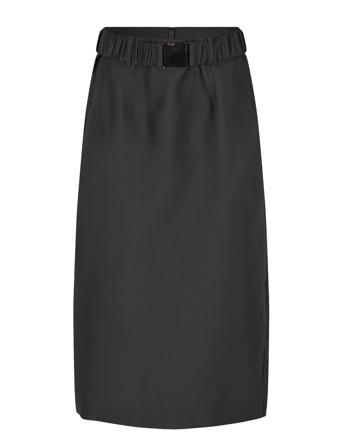 Elegance Long Skirt Langt Skjørt Grå Second Female*Betinget Tilbud