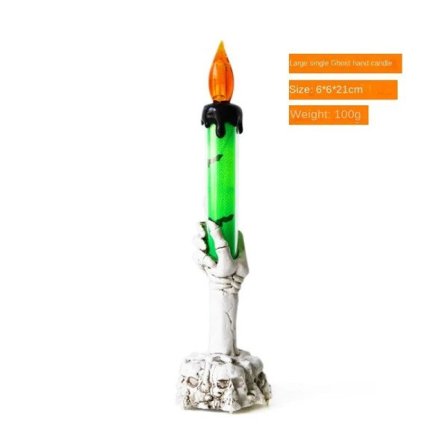 Halloween LED Spøgelse Skelet Holder Lysestage Lampe Spøgelseshus Bar Fest Horror Rekvisitter