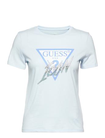 Ss Cn Icon Tee T-shirts & Tops Short-sleeved Sininen GUESS Jeans
