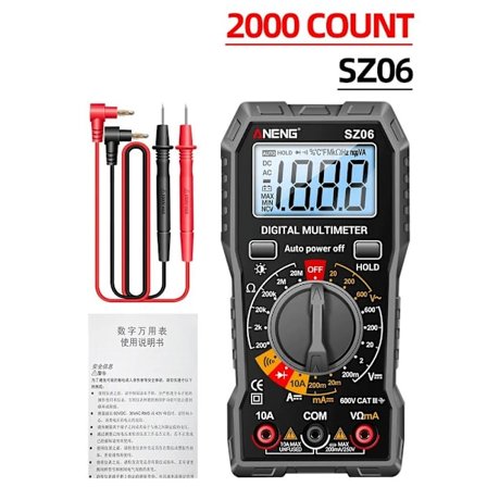 Digital Multimeter Spændingsmåler SORT