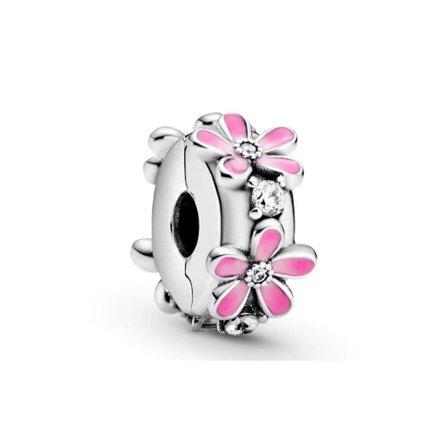 Äkta Pandora S925 Herr & Dam Sterling Silver Rosa Tusensköna Clip Berlock
