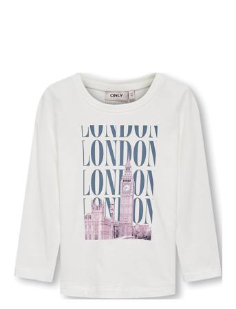 Kmgcelina Life Reg L/S City Top Box Jrs Tops T-shirts Long-sleeved T-shirts White Kids Only