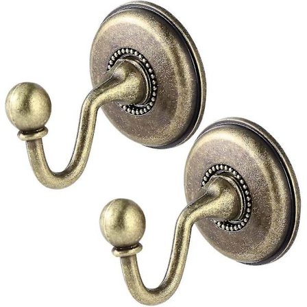 Vintage Veggkroker Antikk Messing Veggkroker Dekorative Gardinholdere Festekroker For Krokveske Klesstativ Nøkkelhenger Hjem Baderomsdør (2 stk)