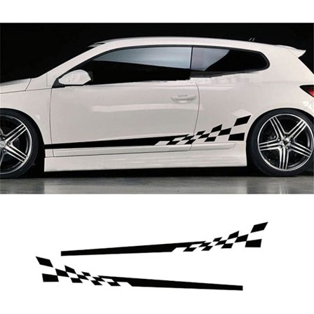 (180×11×0.1cm)2st Bil Dekal Bil Sidostripes Sidostripes Anpassade Dekaler Bil Grafik Sida Kaross Sport Bil Sida Dörr Motorhuv Dekal Bil Kaross