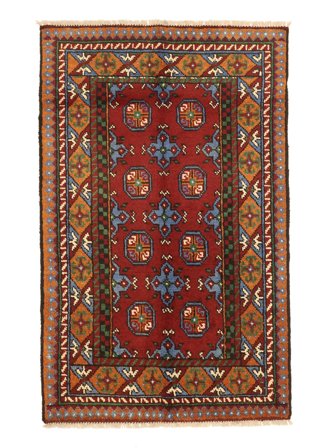 Annodato A Mano Afghan Fine Tappeto 76X122 Di Lana Piccolo
