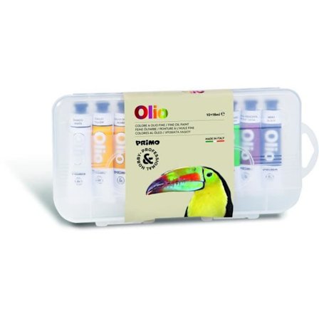 PRIMO 425TO10P Fin oljefärg i 18 ml aluminiumrör, 10 färger.