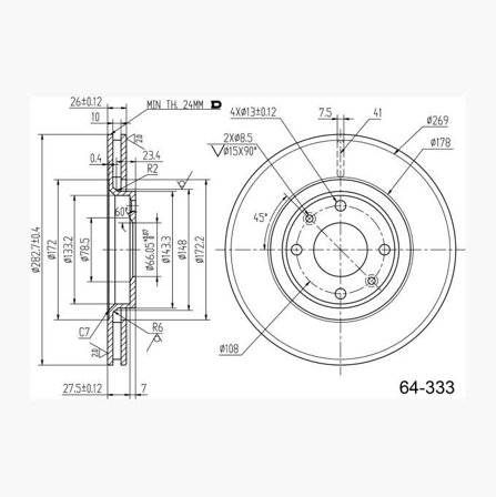 Bromsskiva - Biltema