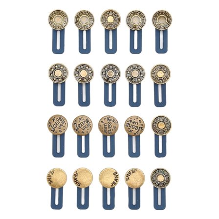 20 STK Midjespenne DIY Lag Regulærbar Avtakbar Rund Form Legering Silikon Liten Bærbar Bukse Midjestrammer