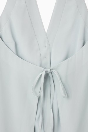 COS Femme Gilet Long Encolure Licou in Bleu