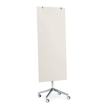 Mobil glasskrivtavla STELLA, ljusgrå