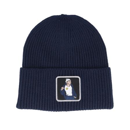 Lucid Smile - Modrá cuff Beanie - Flexing Cash Oxford Navy Recycled Oversized Cuff @ Hatstore