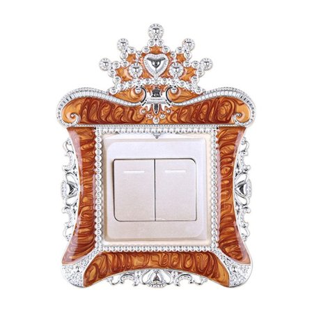 Enkel lysbryter Deksel Sokkel Surround Frame KAFFE