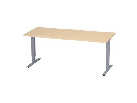 deNord Design Bord höj/sänk Pro 1800x800 björk/silver - Lyreco - Kontorsmöbler och inredning - Bord och hurtsar - Skrivbord - Höj/sänkbar
