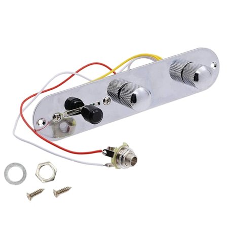 Vintage snidad trådladdad gitarrkontrollplatta Harness Switchknoppar för bas