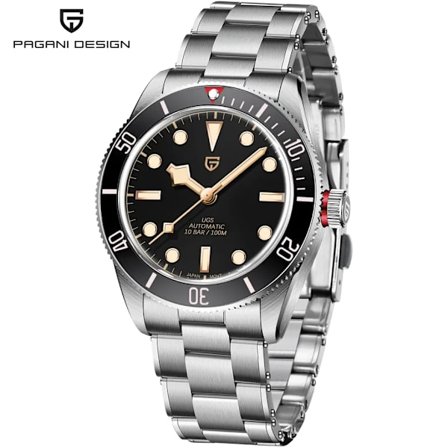 Automatisk ur til mænd mekaniske ure luksus rustfrit stål vandtæt ur