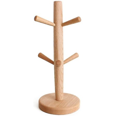 Kopholder i træ, Plads til 6 kopper, Krusholder Kopholder, Højde: Ca. 31 cm