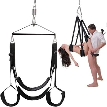 2025 Senaste Modell 3:e Generationens Sexgunga - 360° Roterande Trapets med Mjukt Foder & Ståltriangelstöd - 272 kg Kapacitet för Par