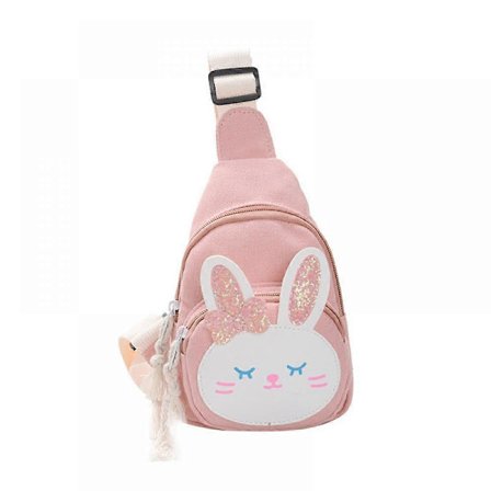 Sling Bag Axelväska Bröstväska, Liten Ryggsäck Liten Sling Bag, Kawaii Väska Kawaii Ryggsäck Sling Ryggsäck (Rosa Kanin)