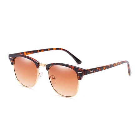 Leopard solbriller klubmaster let glas