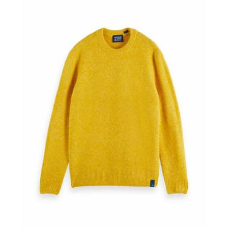 Scotch & Soda, Round-neck Knitwear Geel, Heren, Maat:M