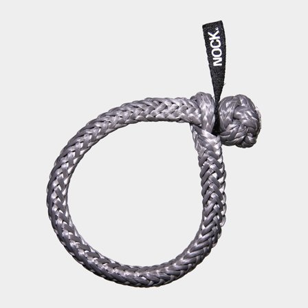 Soft shackle NOCK Titan Pro, UHMWPE 78, grey, Ø10 mm (made from Ø5 mm rope), 110 mm, 2000 kg