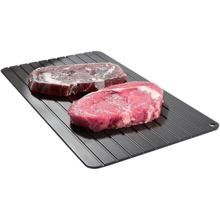 Defrosting Tray - For Quick and Easy Thawing Black Black Black