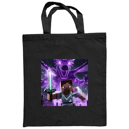 Kangaskassi lohkoperustainen sankarihahmo miekka edessä violetin kristallidraken edessä, dramaattinen fantasiateema, pikseli-esteettisyys ja taianomai