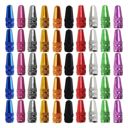 50 stk. Cykel Presta Ventil Hætte Aluminium Presta Cykelventil Hætte Cykel Dæk Hætter Fransk Stil